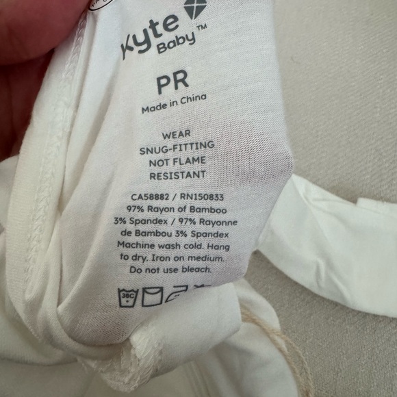 Kyte BABY Cream Footed One Piece - Picture 3 of 3